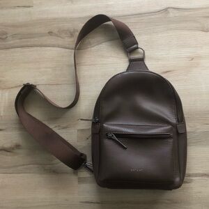 Matt & Nat Chocolate Brown Sling Bag